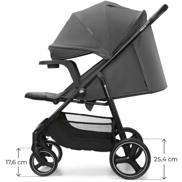 Фото - Коляска прогулочная Kinderkraft Trig 3 Tray Grey (KSTRIG03GRY000T)